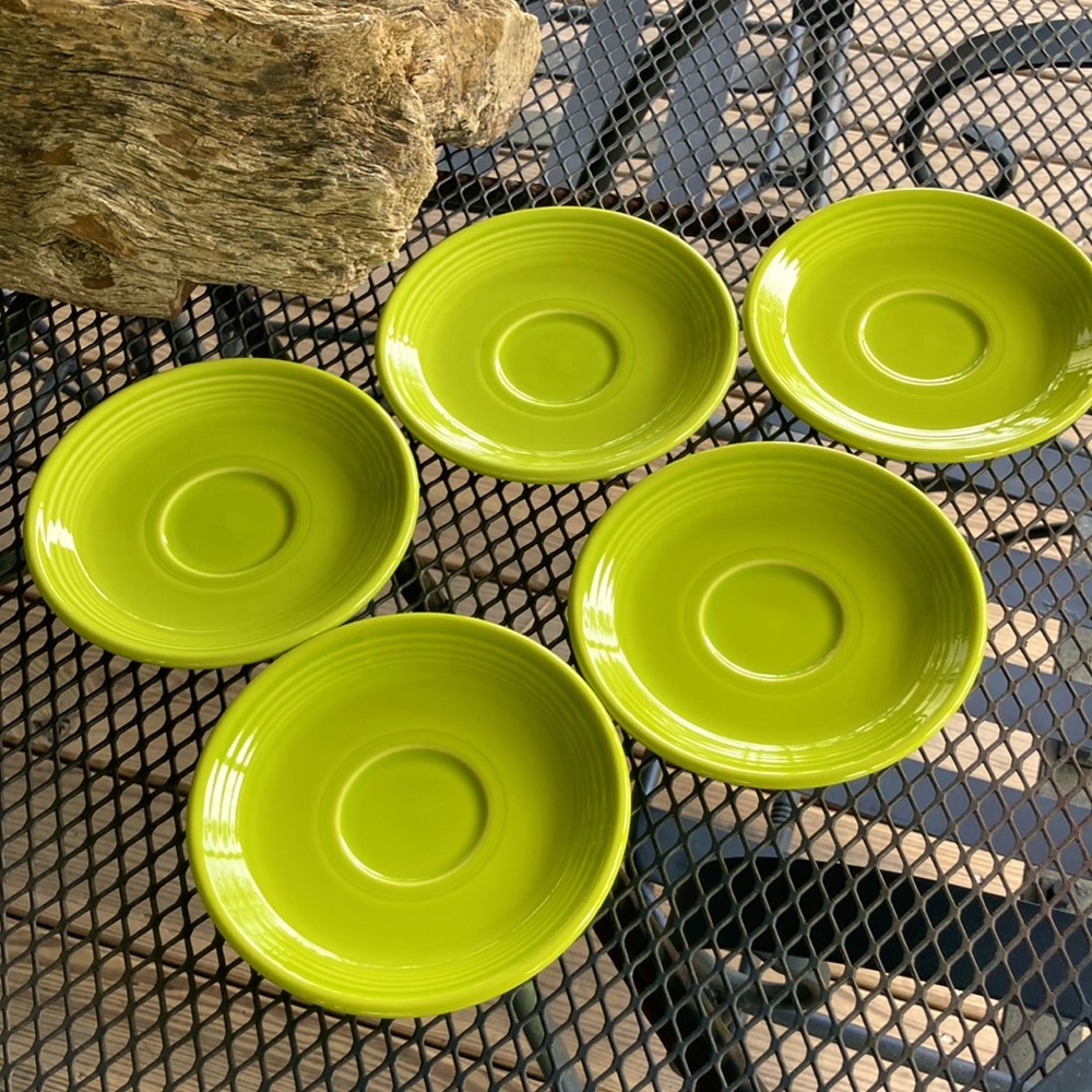 Fiestaware Set of 5 Lemongrass 6” Saucers